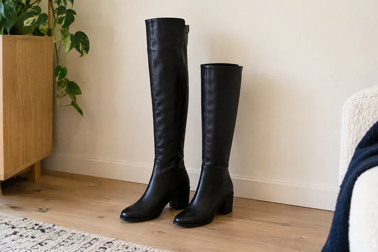 Two boot styles with different shaft heights side by side