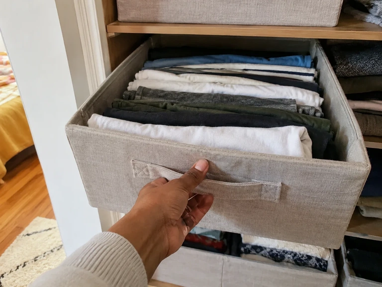 Un bac peu profond permet de sortir les vêtements du fond