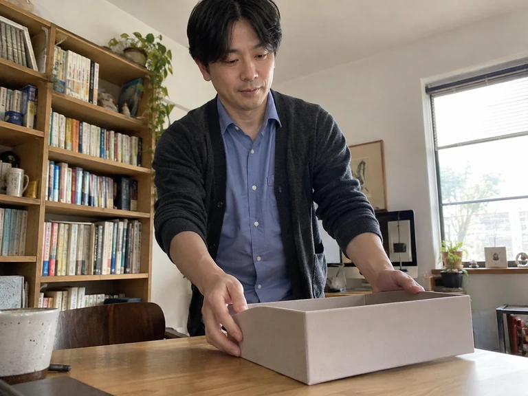 Un homme teste la mobilité de ses bras avec deux couches