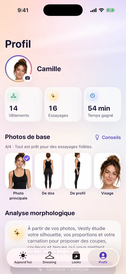Profil Vestly : photos de base et analyse morphologique.
